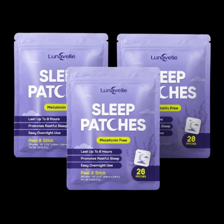3 bags of melatonin-free sleep patches (84 patches)