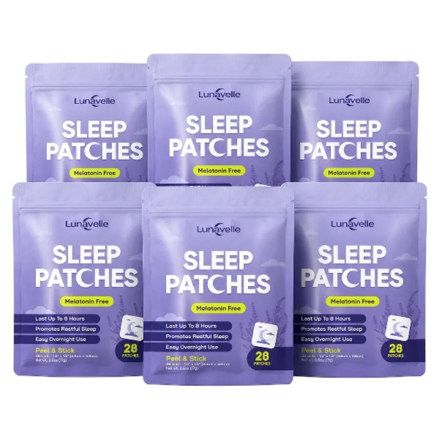 6 bags of melatonin-free sleep patches (168 patches)